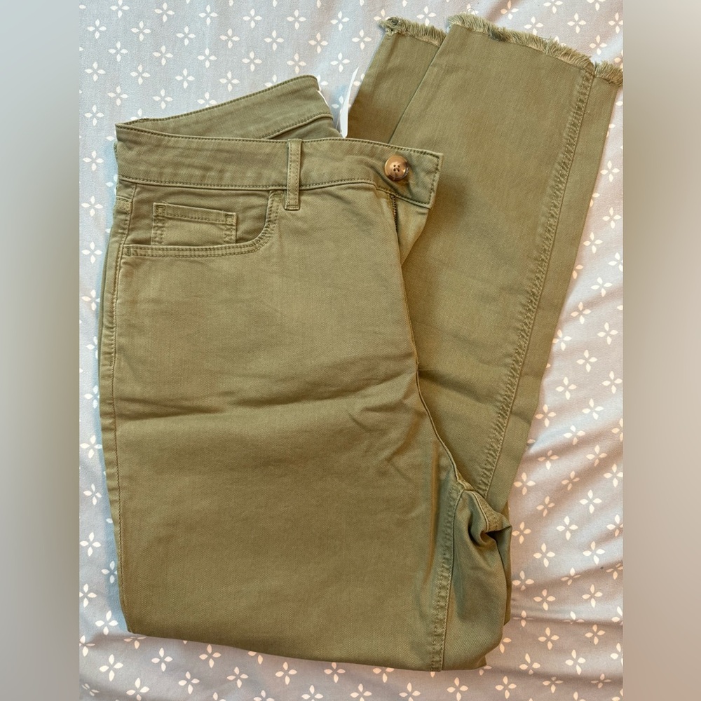 Loft curvy high waist skinny crop jeans  size 30/10 NWT